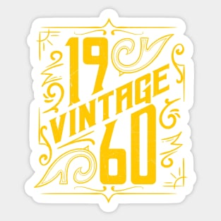 60th birthday gifts for men and women 1960 gift 60 years old Sticker